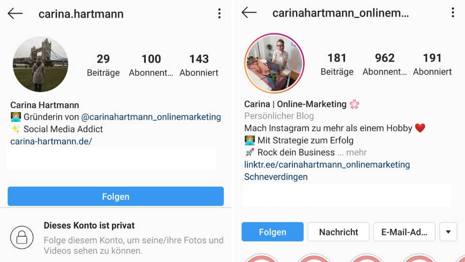 Instagram business account sehen wer auf profil war