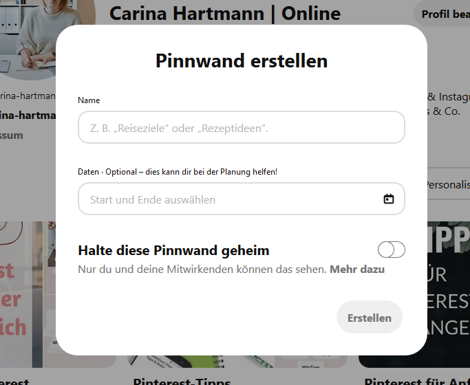 Pinterest Pinnwande Strategisch Erstellen So Geht S Carina Hartmann